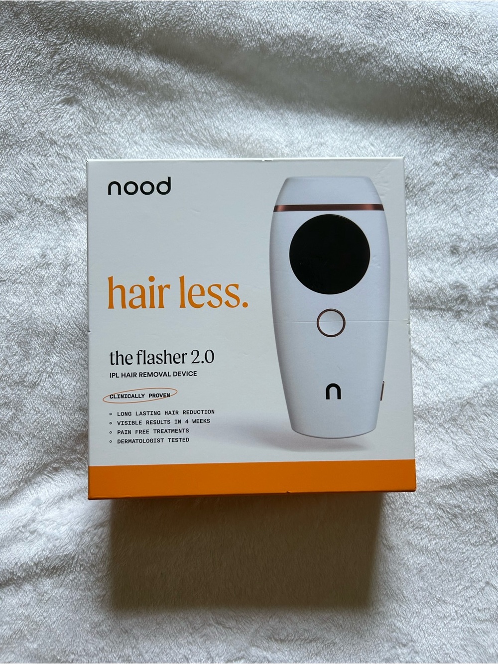 nood The Flasher 2.0 IPL Hair Removal Device - White with Rose Gold Trim